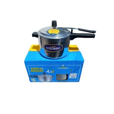 Imagem de Panela de Pressão Polida 4,5 Litros, Fechamento Interno - Alumínio Colombo