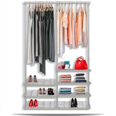 Imagem de Guarda roupa closet aramado aberto armário modulado roupeiro 1,30 BR