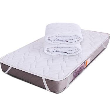 Imagem de Kit 2 Peças - Capa Protetor Para Colchão De Berço Impermeável Americano 130x70cm 100% Algodão - BF Colchões