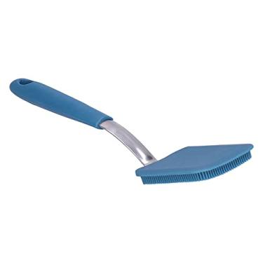 Imagem de Evtscan Escova De Limpeza De Prato-escova De Prato De Suspensão De Aço Inoxidável De Silicone Para Limpeza De Potes Tigelas Placas