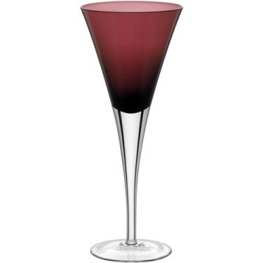 Imagem de TAÇA CHAMPANHE 23x9x9cm 270ml VIDRO ROSA 6 PEÇAS PÉ TRANSPARENTEARENTE