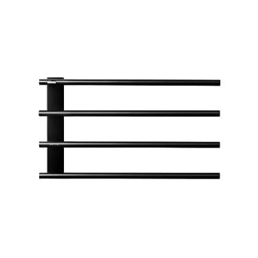Imagem de Toalheiro elétrico inteligente trilhos de secagem de temperatura constante com controle de temperatura de tempo aquecedor de toalhas de banheiro doméstico com 4 barras, preto