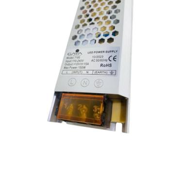 Imagem de Gaya Driver Slim 15A 12V Entrada Bivolt Saída Até 150W IP20 Cinza