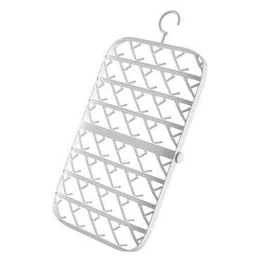 Imagem de MAGICLULU 2 Peças rack de armazenamento de meias cabides escorredor organizador de armário de cozinha cabide para secar meias porta-meias à prova de vento clipe de meias de secagem dobrar