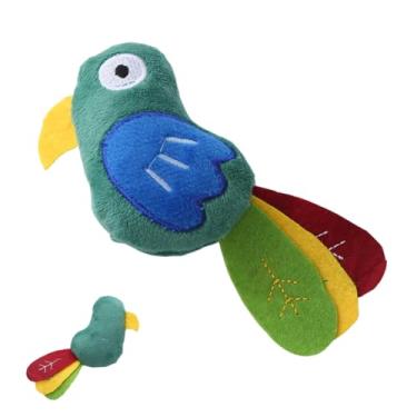 Imagem de Besreey Animal de pelúcia de brinquedo Catnip, brinquedos de gato de vaca - Brinquedo de almofada de papagaio para gatos | Brinquedo interativo para dentição de cachorro pequeno a médio para gatos