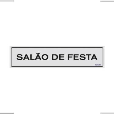 Imagem de Placa De Sinalização Salão De Festa 30x7 Ekomunike - B-523/1 F9e