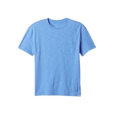Imagem de GAP Camiseta de gola redonda com bolso para meninos, Union Blue, XXG