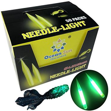 Imagem de Palitos de pesca QualyQualy com brilho para inserções macias de iscas de jiguezague, palitos de luz afiados para iscas de pesca de plástico macio, bastões de brilho de pesca 100 peças 20 peças, Needle Light Stick 100 Pcs(50 packs)