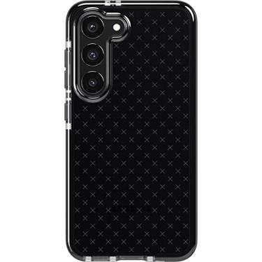 Imagem de tech21 Capa para celular Evo Check para Samsung Galaxy S23 - preta fumê de 4,9 m com proteção contra quedas à prova de choque e resistente a arranhões