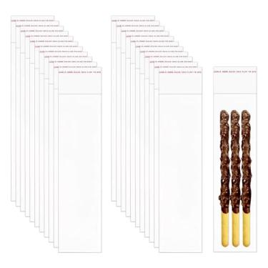 Imagem de DecorBess Sacos longos autovedantes para violoncelo 5 x 20 cm, 500 peças, sacos de presente de plástico adesivos, sacos de celofane transparentes para padaria, doces, colares, artesanato, velas,