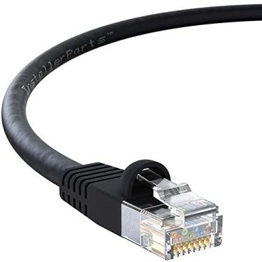 Imagem de InstallerParts CAT5E Cabo Ethernet UTP Booted, Preto, 5 Feet (10 Pack)