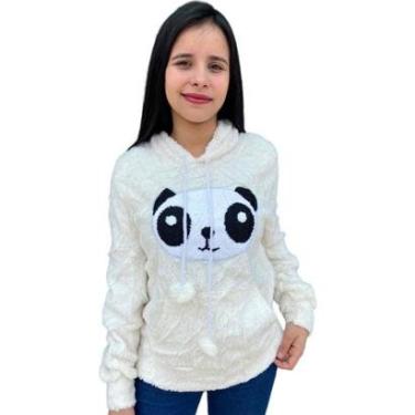 Imagem de Blusa Feminina Pelinho Casaco Felpudo Insta Top Luxo-Feminino