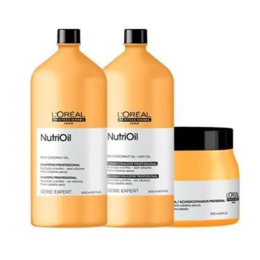 Imagem de Kit L'Oréal Professionnel Serie Expert NutriOil - Shampoo e Condicionador e Máscara Nutritiva 500 ml-Unissex