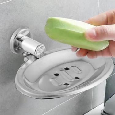 Imagem de Saboneteira Stander Cromada Aço Inox Fixador Em Aluminio