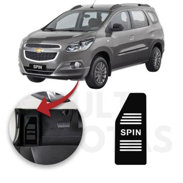 Imagem de Descanso de pé chevrolet spin 2013 a 2022 aço escovado preto