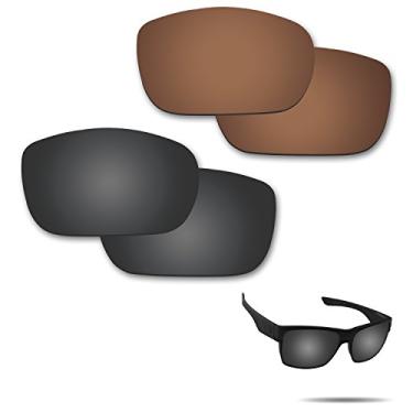 Imagem de Fiskr Lentes de reposição anti-água salgada para óculos de sol Oakley Twoface, embalagem com 2 pares