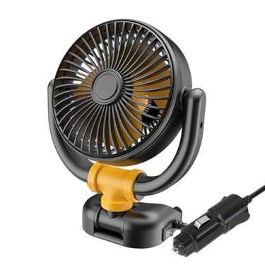 Imagem de Ioensy Ventilador de resfriamento elétrico para carro, circulador de ar ajustável de 360 graus para banco traseiro do carro, 12V