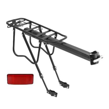 Imagem de Colaxi Rack traseiro de bicicleta, porta-bagagens, quadro montado, suporte traseiro, fácil instalação, banco traseiro de metal, rack de pannier, Rack e Refletor