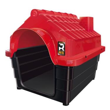 Imagem de Casinha Plástica Desmontável para Cachorros N6 Casa Grande Vermelho