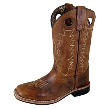 Imagem de Smoky Mountain Boots | Napa Series | Bota feminina ocidental | 25,5 cm de altura | Bico quadrado | Couro durável | Sola de borracha e salto bloco | Forro de tricô e cabedal de couro | Haste de aço | Welt de PVC, Marrom, 7