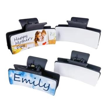 Imagem de HAN SHENG Blocos de sublimação – 4 peças de clipes de cabelo de transferência de calor para acessórios de cabelo DIY