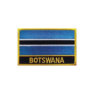 Imagem de Ruoming 1 PÇ Patch de bandeira do Botswana, bordado a ferro ou costurado, tático, militar, nacional do Botswana