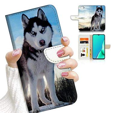Imagem de Capa carteira flip projetada para iPod 7, iPod 6, iPod Touch 7ª geração, A20395 Husky Dog