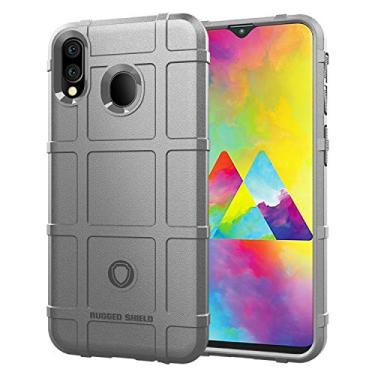 Imagem de NEKOYA Capa para Samsung Galaxy M20, sensação macia, proteção total, anti-arranhões e impressões digitais + capa de celular resistente a arranhões para Samsung Galaxy M20 cinza