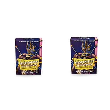 Imagem de 2 Packs Dragon Shield Matte Mini Japanese Purple 60 ct Card Sleeves Value Bundle!