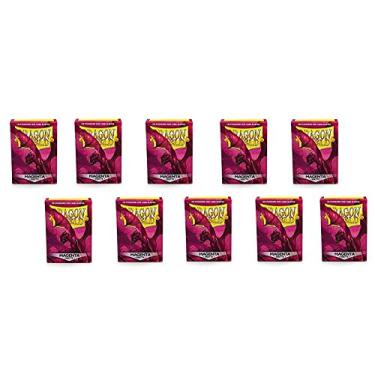 Imagem de 10 Packs Dragon Shield Matte Magenta Standard Size 100 ct Card Sleeves Display Case