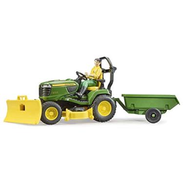 Imagem de Bruder 09824 bworld John Deere Gramado Tractor w Trailer and Gardener