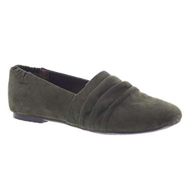 Imagem de Tênis de caminhada feminino Ros Hommerson Donut 63002 em couro, Olive/Microsuede, 7.5 Narrow