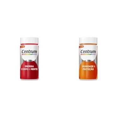 Imagem de Kit Centrum Suplemento Multivitamínico Energia Corpo e Mente, 60 Cápsulas + Centrum Suplemento Vitamínico Imunidade 60 Cápsulas