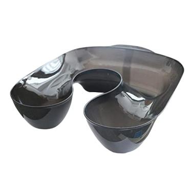 Imagem de Almencla Bandeja de pescoço de PVC para cabeleireiro, suporte de ombro para salão de beleza, protetor de roupas, acessórios de beleza – preta
