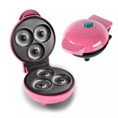 Imagem de Máquina De Donuts Mini Faz 3 Rosquinhas Confeitaria Waffle 110V Revest