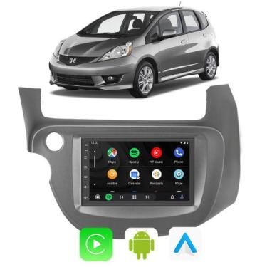 Imagem de Kit Central Multimidia Android Auto Carplay Honda Fit 2009 2010 2011 2