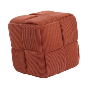 Imagem de Generic Apoio para os pés de banco otomano, proteção para piso de madeira, confortável, antiderrapante, pequeno, apoio para os pés, para entrada, vestiário, Laranja