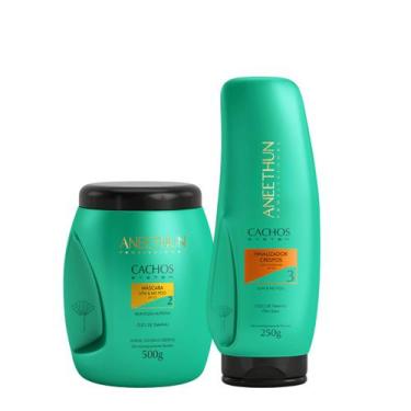 Imagem de Kit Aneethun Cachos System Máscara 500g + Finalizador Crespos 250g