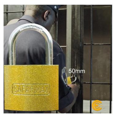 Imagem de Cadeado Chave tetra safarimax original 50mm para portão vitrine gaveta