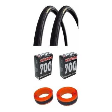 Imagem de Par Pneu Bike Speed Pirelli 700x25 + 2 Camaras + 2 Fitas Af, Tornado A