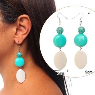 Imagem de Brinco feminino com estilo e elegância artesanal feitos com miçangas e