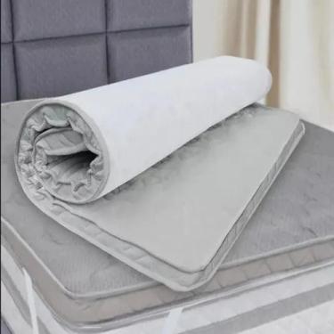 Imagem de Pillow Top Queen Espuma Viscoelástico Poliester - GENKI KENKO, Bege