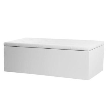 Imagem de Calçadeira Recamier Baú Casal 1,40m Berlim Corano Branco - Pallazio