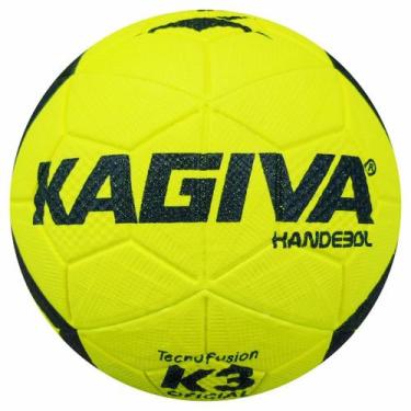 Imagem de Bola Handebol Kagiva K3 Tecnofusion Oficial Handball Com NF, Amarelo, 