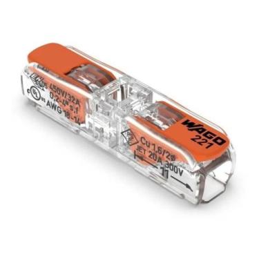 Imagem de Conector Emenda Em linha 2 Lados 2 entradas Wago 60447250