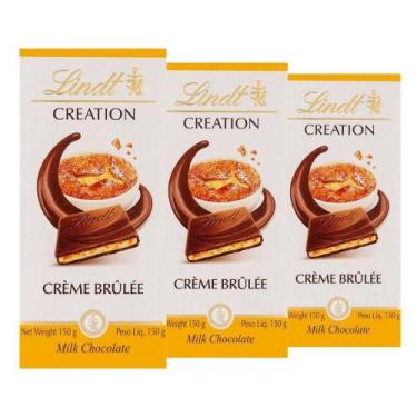 Imagem de Chocolate Crme Brlée, Lindt Creation, 3 Barras De 150G