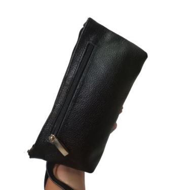 Imagem de Bolsinha Carteira de Couro Necessaire Porta Documentos Fabricação Próp