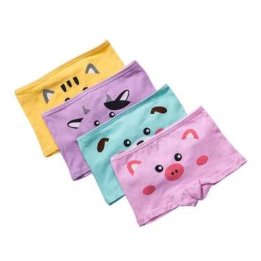 Imagem de Kit Calcinha Infantil Box Shortinho Box (92% Algodão 8% Elastano) 2a10