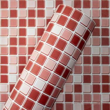 Imagem de Papel de Parede Lavavél Autoadesivo Alltak Decor Pastilha Grena 1,00 X