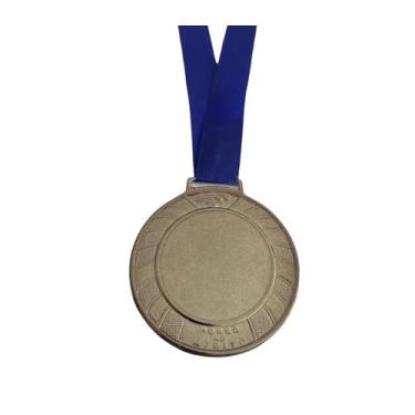 Imagem de Kit 15 Medalhas Centro Liso Personalizar Ouro Prata Bz 5CM - CRESPAR, 